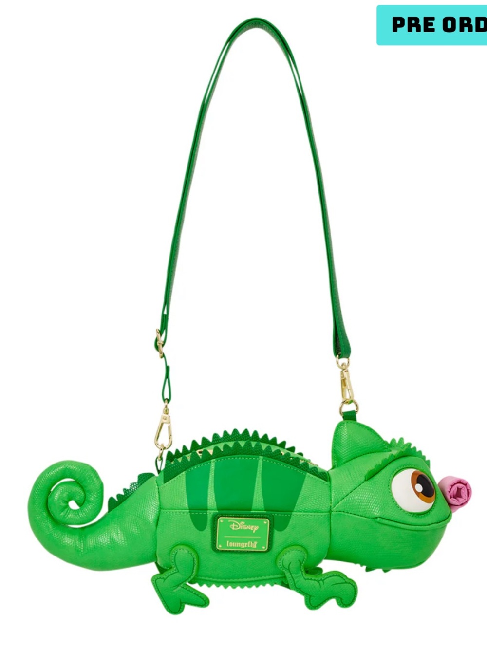 LOUNGEFLY DISNEY TANGLED PASCAL FIGURAL CROSSBODY BAG - Picture 2 of 7